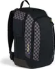 A black backpack with a checkered pattern on a white background. Anteprima dell’immagine prodotto