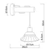 GLOBO Lighting Wandleuchte JOWITA BH 17x32 cm weiß Produktbild-Vorschau 3