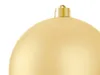 A close-up of a gold, matte Christmas ornament against a white background. Voir les images du produit