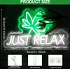 Led Schrift Just Relax Grün Blatt Neon Schild Led Schrift Produktbild-Vorschau 5