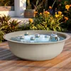 Mini Gartenteich rund beige - 52 cm - Garten Deko Metall Produktbild-Vorschau 5