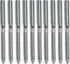 10x Stockschraube M10 x 160 mm Gewinde Holzschraube Produktbild-Vorschau 1