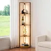 EDISHINE Stehlampe mit 4 Holz-Regal, LED Dimmbar Produktbild-Vorschau 1