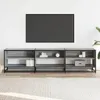 vidaXL TV-Schrank Grau Sonoma 180x40x46 cm Holzwerkstoff Produktbild-Vorschau 3
