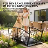 Outsunny Gartenbrücke aus Metall 120 cm Teichbrücke mit Produktbild-Vorschau 5