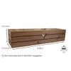 Holzkasten aus massivem Holz - braun 70 cm Produktbild-Vorschau 3