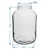 A clear, well-lit studio shot of a large glass jar with measurement indicators. Podgląd zdjęcia produktu