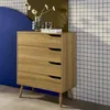 sweeek - Kommode mit Holzdekor, 4 Schubladen - Eschenlook Produktbild-Vorschau 5