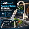 Robinet de cuisine VBChome, couleur beige, avec douchette Voir les images du produit 5