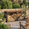 Outsunny 2-in-1 Kaminholzregal für innen 98 x 28 x 50 cm Produktbild-Vorschau 7