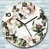 Wanduhr aus Glas Rund fi 30 Pfingstrosen Quarz Deko Produktbild-Vorschau 1