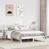 Massivholzbett ohne Matratze Weiß 140x200 cm Kiefernholz Produktbild-Vorschau 3
