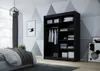 Easy4You D1 150 cm Schwarz Schiebetüren Kleiderschrank Produktbild-Vorschau 3