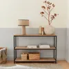 sweeek - Metallregal mit Ablagen in Holzdesign - Schwarz Produktbild-Vorschau 6
