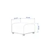 Dekoria Bezug für Klippan Hocker, beige- rosa, Husse, Produktbild-Vorschau 4