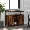 vidaXL Sideboard chêne fumé 100x35x80 cm bois composite Voir les images du produit 1