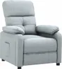 A light gray fabric recliner chair is shown against a white background. Podgląd zdjęcia produktu