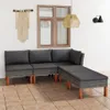 The Living Store 5-tlg. Garten-Lounge-Set mit Kissen Poly Produktbild-Vorschau 2