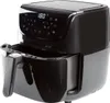 A black Silvercrest air fryer is shown from a three-quarter angle against a white background. Produktbild-Vorschau