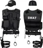 SWAT Polizei Kostüm XL/XXL mit Einsatzweste Holster Produktbild-Vorschau 1