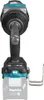 A close-up, front-facing view of a Makita cordless impact wrench with a battery attached. Produktbild-Vorschau