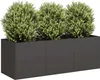 vidaXL Bac à plantes Noir 120 x 40 x 40 cm Acier laminé à Voir les images du produit 2