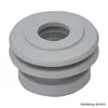 A gray rubber urinal connector with a hole in the center, shown against a white background. Produktbild-Vorschau