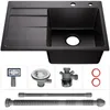 Cecipa MAX Granitspüle Einbauspüle 86x45 cm Schwarz, Produktbild-Vorschau 16