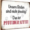 vianmo Holzschild 20x30 cm Hund Boden Pfotengraffiti Tier Produktbild-Vorschau 1