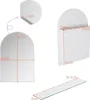 Diagrams showing the dimensions of a mirror cabinet and a shelf. Anteprima dell’immagine prodotto