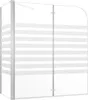 vidaXL Duschabtrennung 120x68x130 cm Hartglas Gestreift Produktbild-Vorschau 1