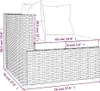 12-tlg. Garten-Lounge-Set mit Kissen Braun Poly Rattan Produktbild-Vorschau 8