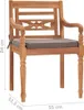Sedie Batavia 2 pezzi con cuscini grigio scuro in teak Anteprima dell’immagine prodotto 9