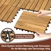 Izrielar 33 Stück Holzfliesen 6-Latten 3 qm, 30x30cm Produktbild-Vorschau 5