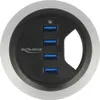 Delock In-Desk Hub - Rozbočovač - 4 x SuperSpeed USB 3.0 Náhled obrázku produktu 2