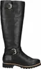 A black leather boot on a white background. Anteprima dell’immagine prodotto