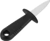 A single oyster knife with a black handle and a white blade is shown against a white background. Produktbild-Vorschau