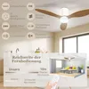 HOMCOM Deckenventilator mit Beleuchtung und Fernbedienung Produktbild-Vorschau 8