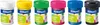 Six small bottles of Pelikan tempera paint in various colors, arranged side-by-side against a white background. Produktbild-Vorschau