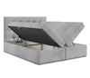 AX LIVING Boxspringbett Galata 140x200 Grau mit Topper Produktbild-Vorschau 3