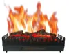 An electric fireplace insert with glowing embers and artificial flames. Podgląd zdjęcia produktu