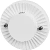 The back of a white LED light bulb with a ribbed edge and two connectors. Produktbild-Vorschau