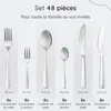 Set de couverts Deleca 48 pièces pour 8 personnes - Lavable Voir les images du produit 2
