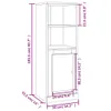 vidaXL Highboard chêne fumé 36x35,5x103,5 cm Matériau Voir les images du produit 8