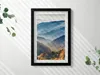 Berglandschaft– Wandbild mit Rahmen – Gerahmtes Bild  – Produktbild-Vorschau 2