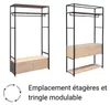 Appendiabiti legno metallo nero 110x200 appendiabiti Anteprima dell’immagine prodotto 6