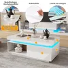 Couchtisch mit LED-Beleuchtung und Schublade Hochglanz Produktbild-Vorschau 6