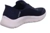 A side view of a navy blue Skechers sneaker with a white sole, isolated on a white background. Anteprima dell’immagine prodotto