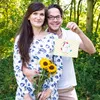 Mr. & Mrs. Panda holzbild Einhörner Umarmen DIN A5 - Weiß - Produktbild-Vorschau 4