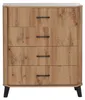Kommode HWC-P42, dressoir/buffet, 4 lades, MDF, 92x80x40 cm Productafbeelding-voorbeeld 5